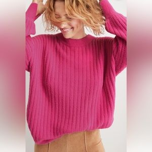 AERIE pink buttercream crew sweater